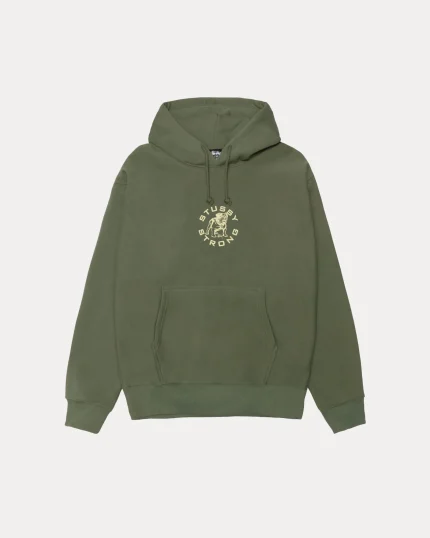 Stussy Strong Mac Green Hoodie