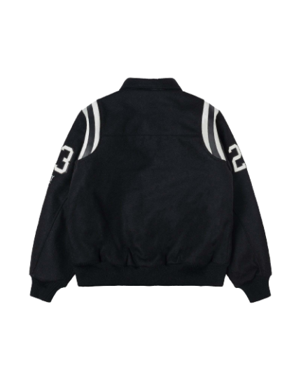Stussy 80 Wool Varsity Black Jacket