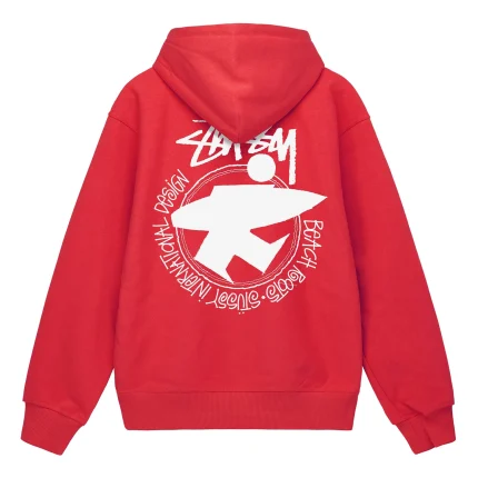 Stussy Beach Roots Red Hoodie