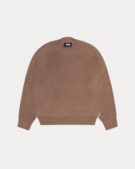 Stussy Exposed Seam Crew Brown Sweatshirt