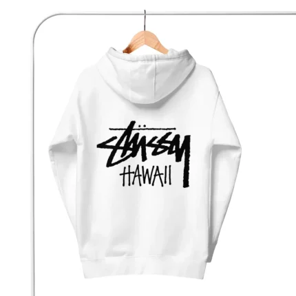 Stussy Hawaii Unisex White Hoodie