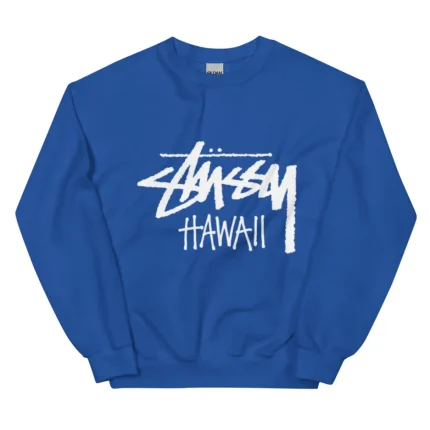 Stussy Hawaii Unisex Blue Sweatshirt