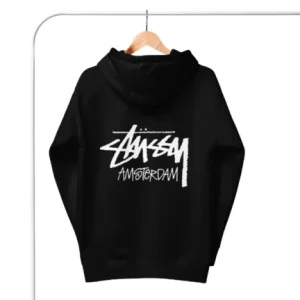 Stussy Amsterdam Unisex Black Hoodie