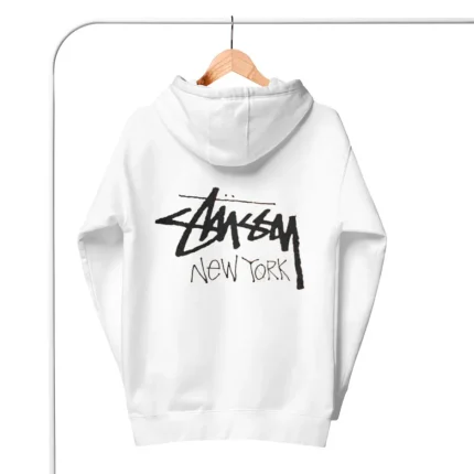 Stussy New York Unisex White Hoodie