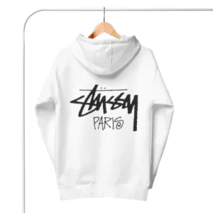 Stussy Paris Unisex White Hoodie