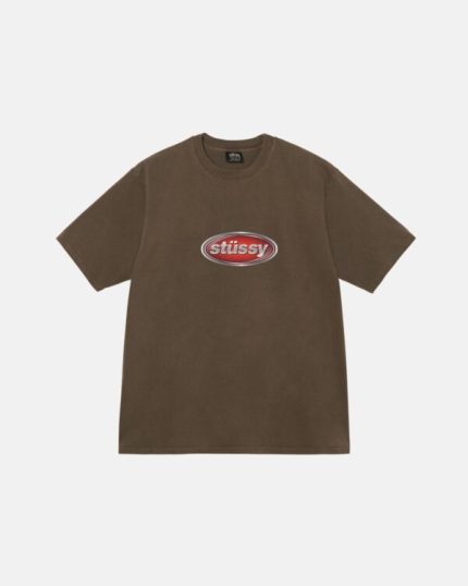 EMBLEM TEE PIGMENT DYED BROWN