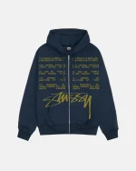 Locations Zip Navy Hoodie