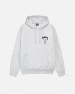 STUSSY WORLD TOUR HOODIE GREY
