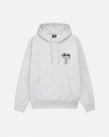 STUSSY WORLD TOUR HOODIE GREY