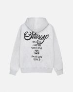 STUSSY WORLD TOUR HOODIE GREY