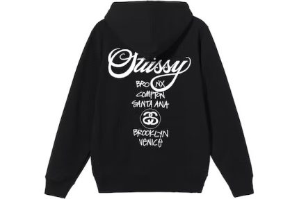 Stussy World Tour Hoodie Black