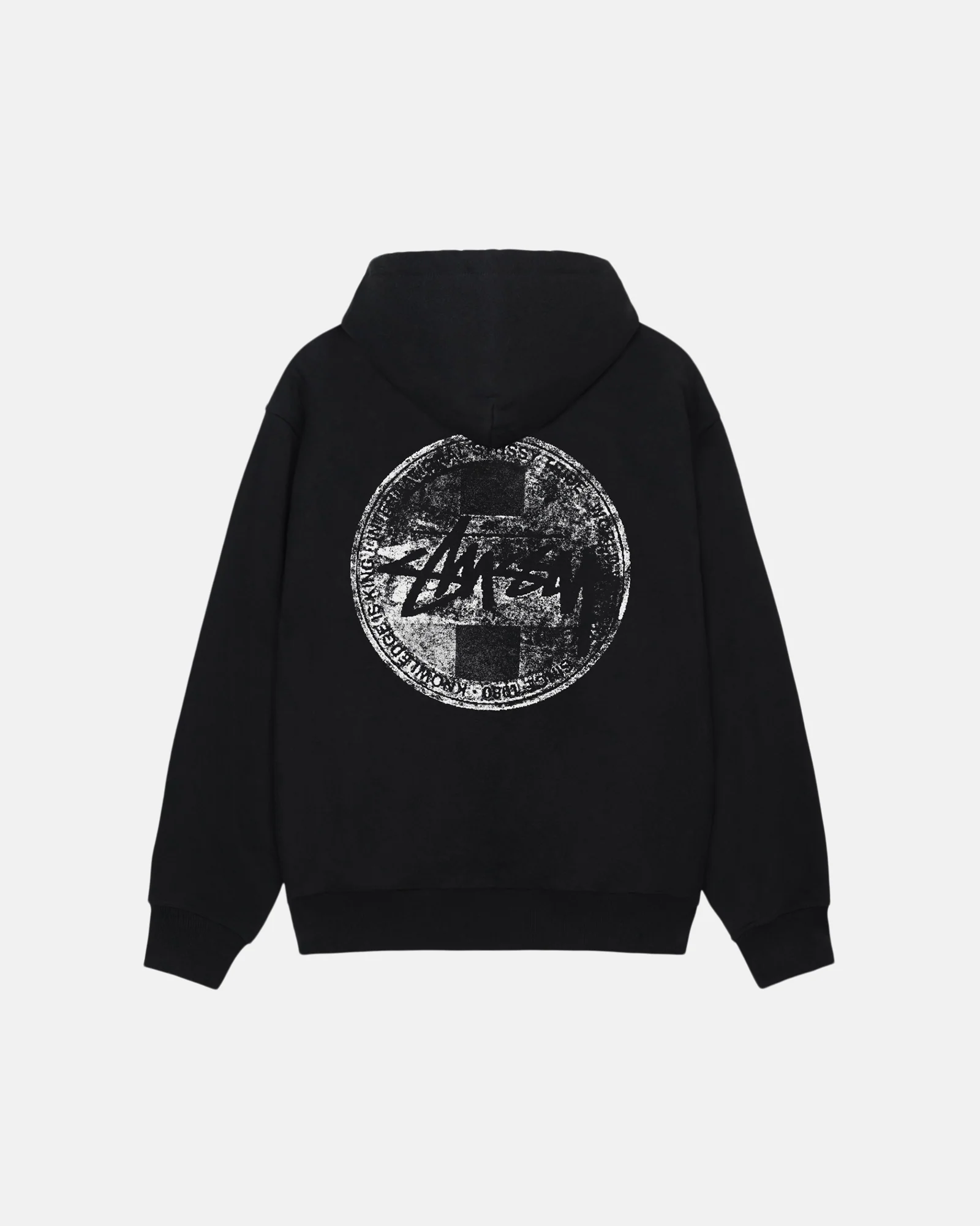 STUSSY DOT STAMP HOODIE BLACK STUSSY DOT STAMP HOODIE BLACK